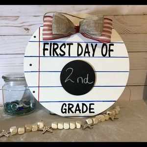 Custom made 12” wood grade sign.